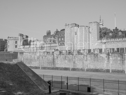 Black and white Tower of London