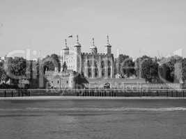 Black and white Tower of London