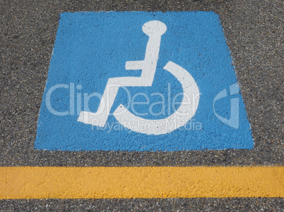 Disabled sign