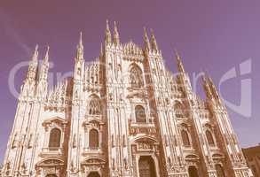 Retro looking Milan Cathedral