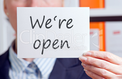 We are open