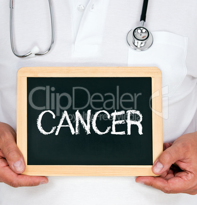 Cancer - Doctor with chalkboard