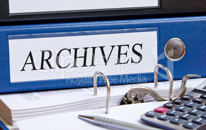 Archives - blue binder in the office