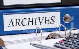 Archives - blue binder in the office