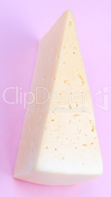 Cheese on Pink Background