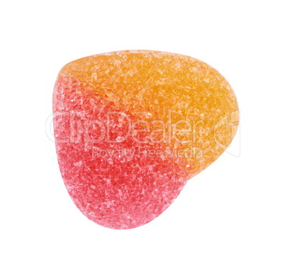 Fruit Jelly with Heart Shape Isolated