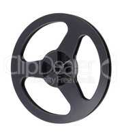 Plastic Black Tape Recorder Bobbin Isolated