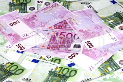 europe euros banknote of hundreds