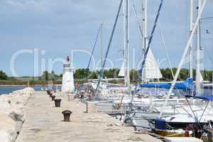 Boote bei Novigrad, Istrien, Kroatien