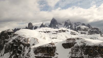 time lapse clouds over dolomites summit pan 11679