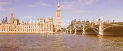 Retro looking View of London