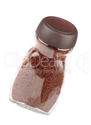 Jar of Instant Coffee Isolated