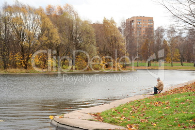 man in fishing