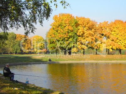 autumn in city park