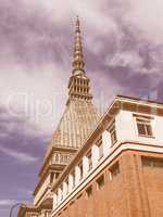 Retro looking Mole Antonelliana Turin