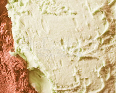 Retro looking Chocolate and mint icecream