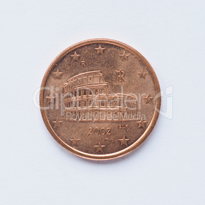 Italian 5 cent coin