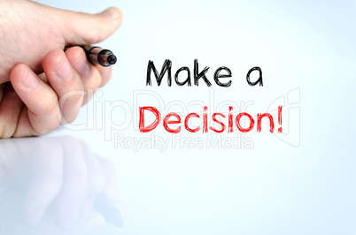 Make a decision text concept