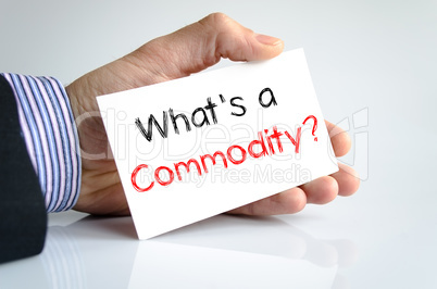 What's commodity text concept