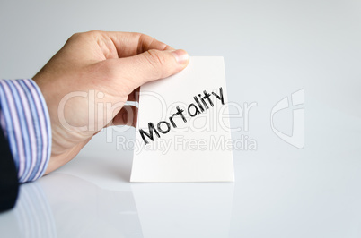 Mortality text concept