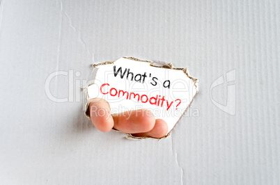 What's commodity text concept