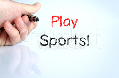 Play sports text concept