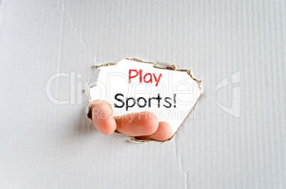 Play sports text concept