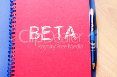 Beta write on notebook