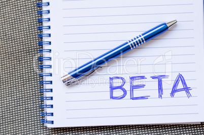 Beta write on notebook