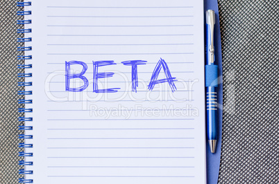 Beta write on notebook