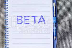 Beta write on notebook
