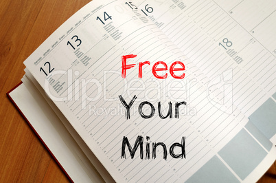 Free your mind write on notebook