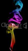 Abstract multicolored smoke