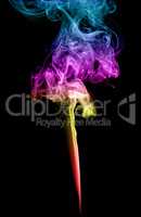 Abstract multicolored smoke