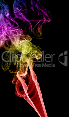 Abstract multicolored smoke