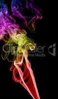 Abstract multicolored smoke