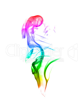 Abstract multicolored smoke