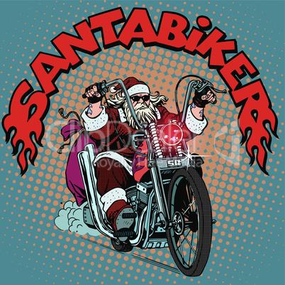 Santa Claus biker motorcycle Christmas gifts