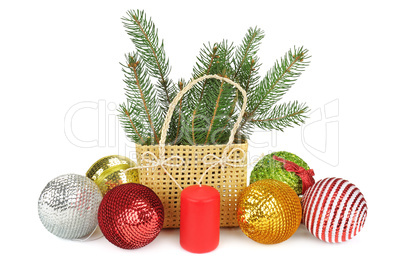 Christmas decoration isolated on white background