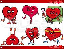 valentine and love cartoon set