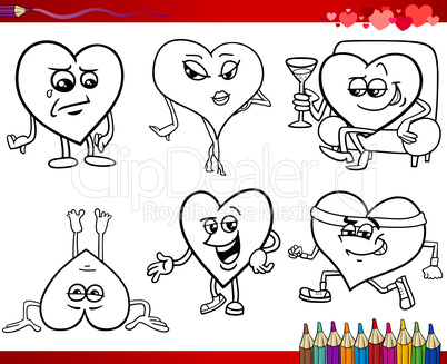 valentine cartoons for coloring