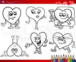 valentine cartoons for coloring
