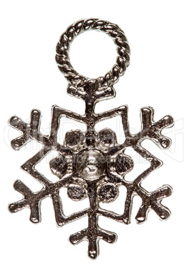 Snowflake, decorative element, isolated on white background