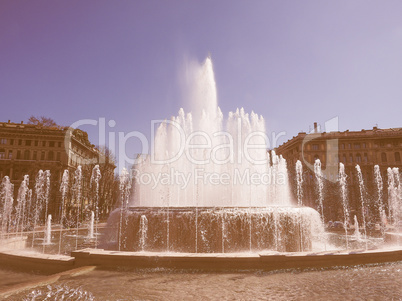 Retro looking Fountain in Milan