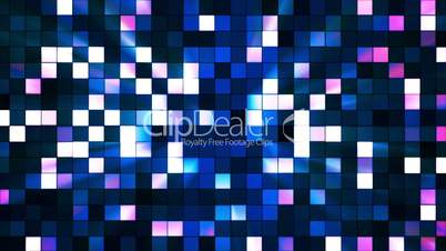 Broadcast Twinkling Hi-Tech Squares, Blue Magenta, Abstract, Loopable, HD