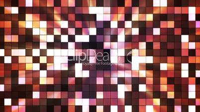 Broadcast Twinkling Hi-Tech Squares, Orange Magenta, Abstract, Loopable, HD