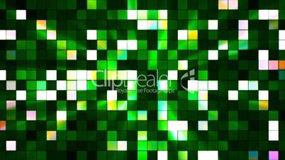 Broadcast Twinkling Hi-Tech Squares, Green, Abstract, Loopable, HD