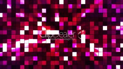 Broadcast Twinkling Hi-Tech Squares, Red Magenta, Abstract, Loopable, HD
