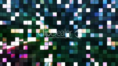 Broadcast Twinkling Hi-Tech Squares, Green Blue, Abstract, Loopable, HD