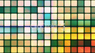 Broadcast Twinkling Hi-Tech Cubes, Green Orange, Abstract, Loopable, HD